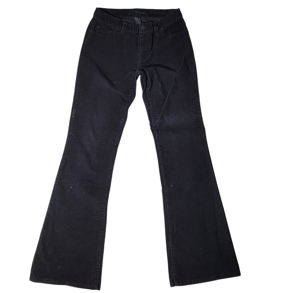 Calvin Klein Jeans Womens 6x32 Black Corduroy Bootcut Stretch Pants